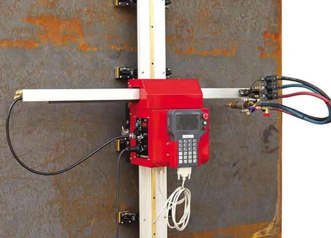HNC-100K 휴대용 자기 수직 CNC 플라즈마 및 화염 절단기